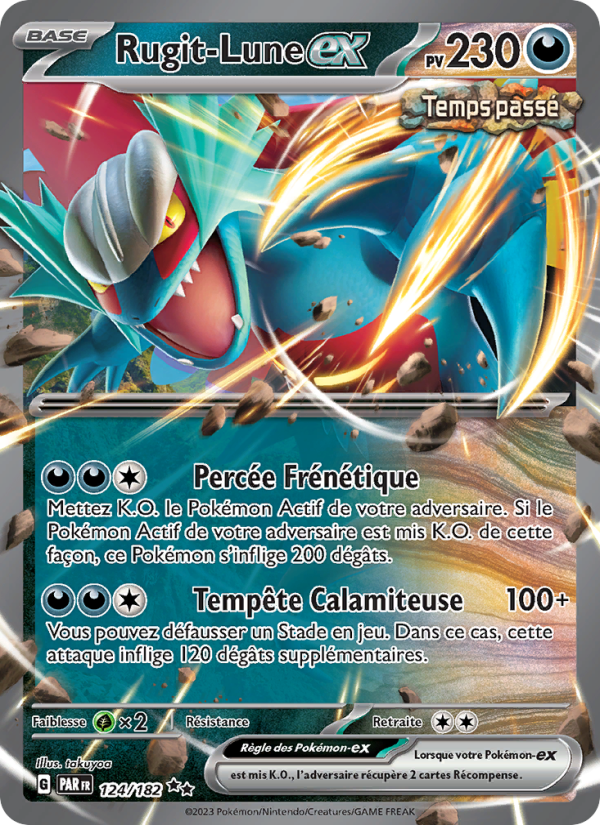 Rugit-Lune-ex 124 — Faille Paradoxe (French Pokémon TCG card)