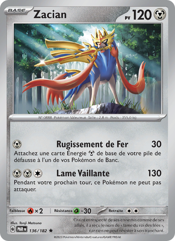Zacian 136 — Faille Paradoxe (French Pokémon TCG card)