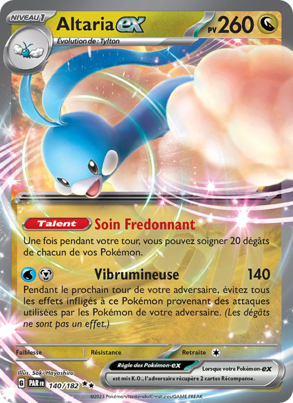 Altaria-ex 140 — Faille Paradoxe (French Pokémon TCG card)