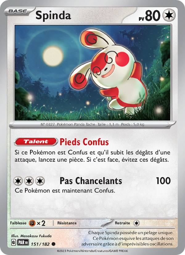 Spinda 151 — Faille Paradoxe (French Pokémon TCG card)