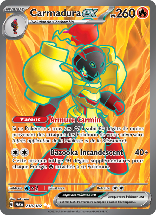 Carmadura-ex 218 — Faille Paradoxe (French Pokémon TCG card)