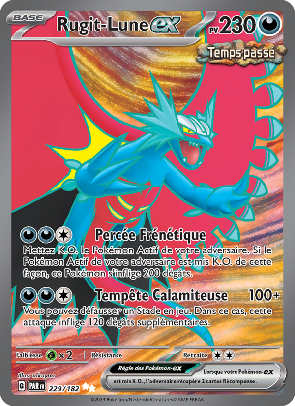 Rugit-Lune-ex 229 — Faille Paradoxe (French Pokémon TCG card)