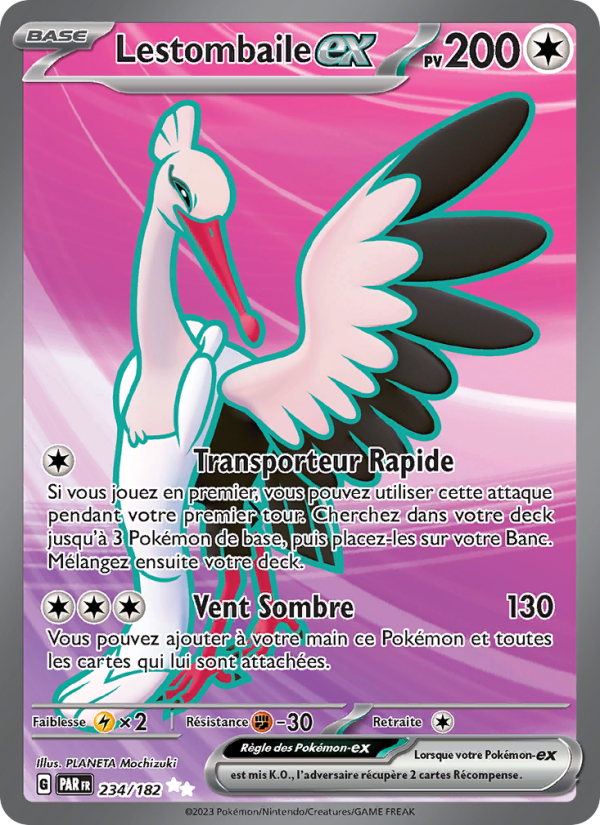 Lestombaile-ex 234 — Faille Paradoxe (French Pokémon TCG card)