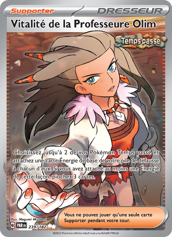 Vitalité de la Professeure Olim 239 — Faille Paradoxe (French Pokémon TCG card)