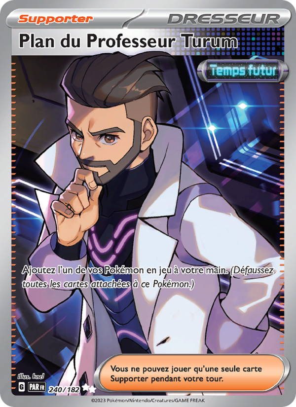 Plan du Professeur Turum 240 — Faille Paradoxe (French Pokémon TCG card)