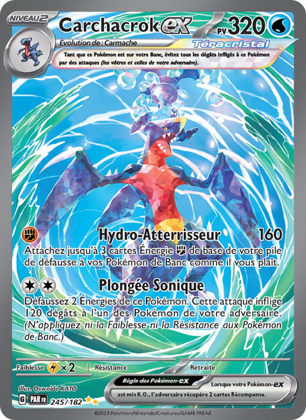 Carchacrok-ex 245 — Faille Paradoxe (French Pokémon TCG card)