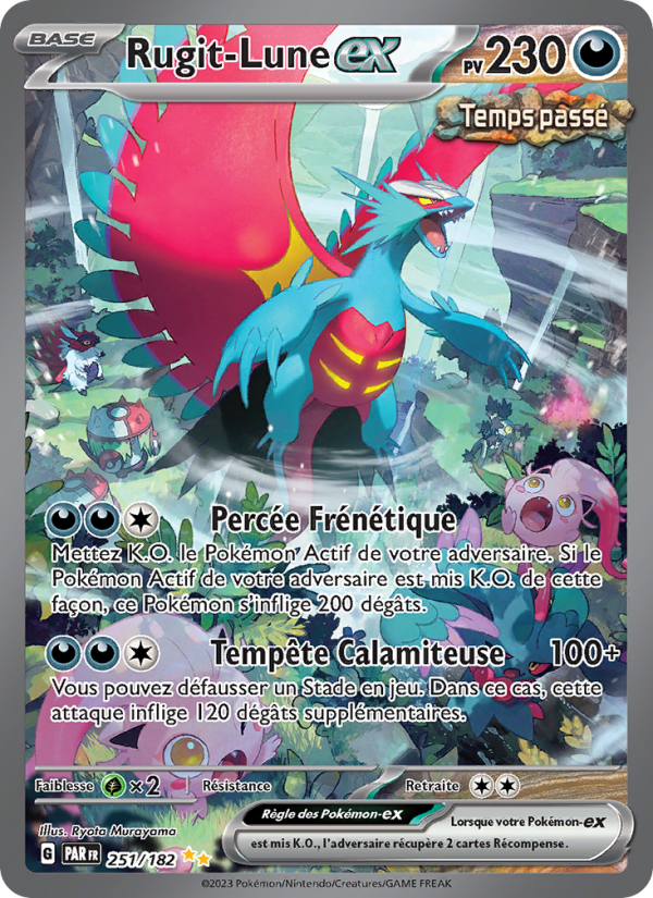 Rugit-Lune-ex 251 — Faille Paradoxe (French Pokémon TCG card)