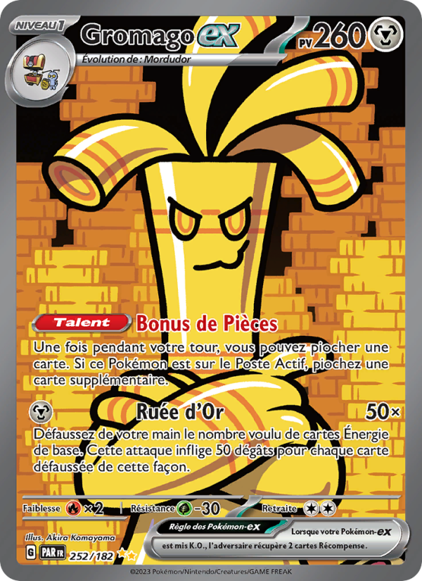 Gromago-ex 252 — Faille Paradoxe (French Pokémon TCG card)
