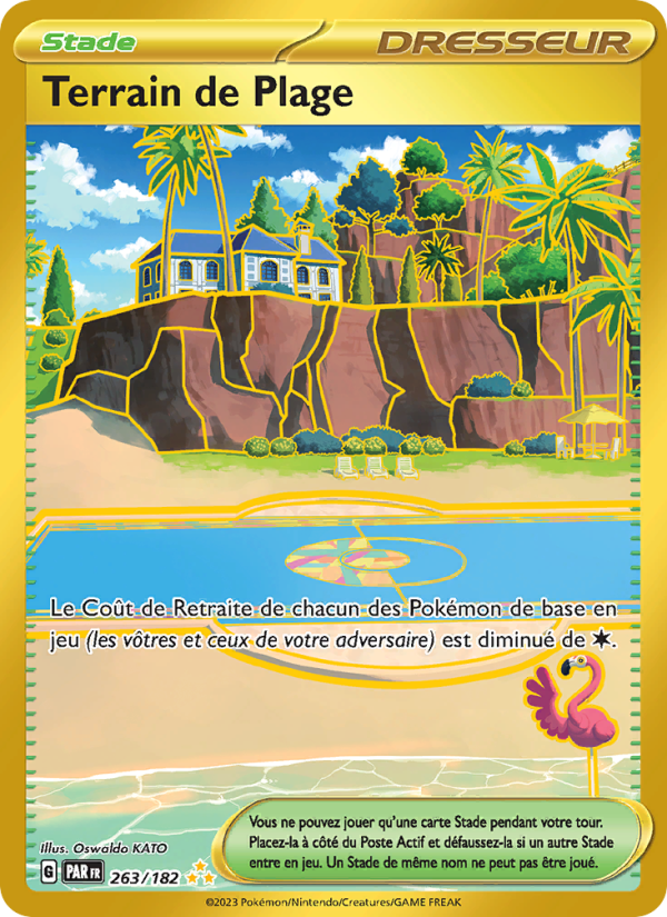 Terrain de Plage 263 — Faille Paradoxe (French Pokémon TCG card)