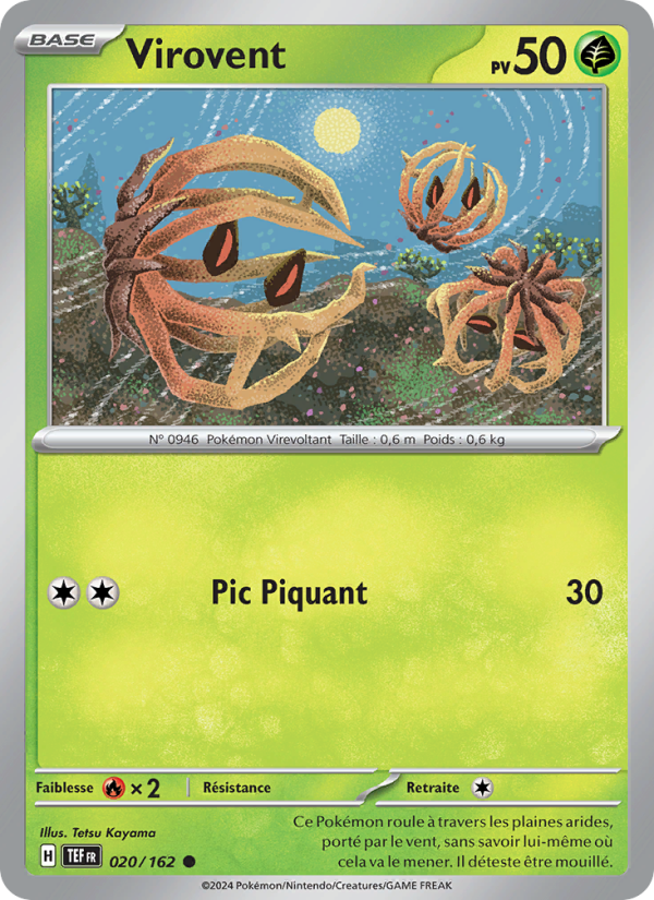 Virovent 020 — Forces Temporelles (French Pokémon TCG card)