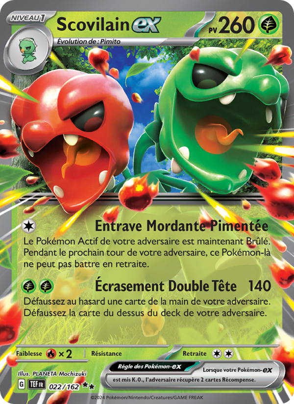 Scovilain-ex 022 — Forces Temporelles (French Pokémon TCG card)