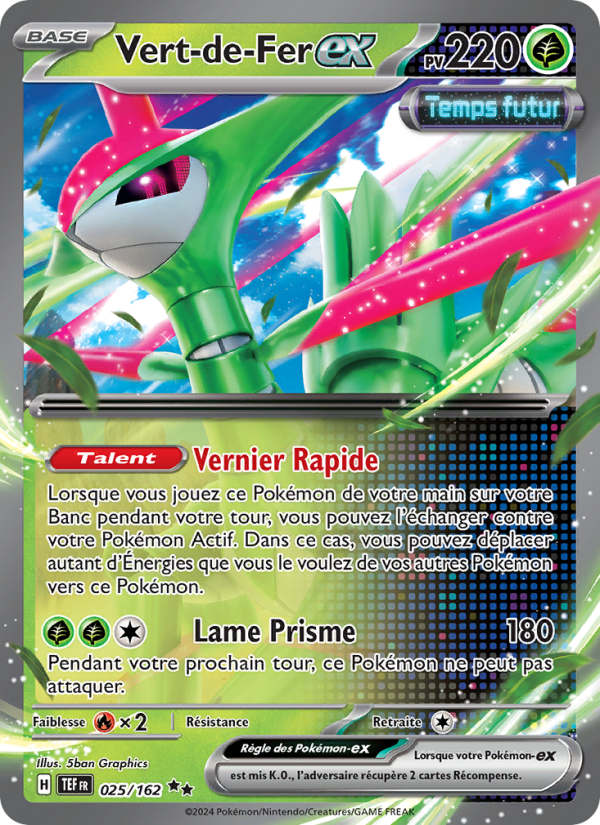 Vert-de-Fer-ex 025 — Forces Temporelles (French Pokémon TCG card)