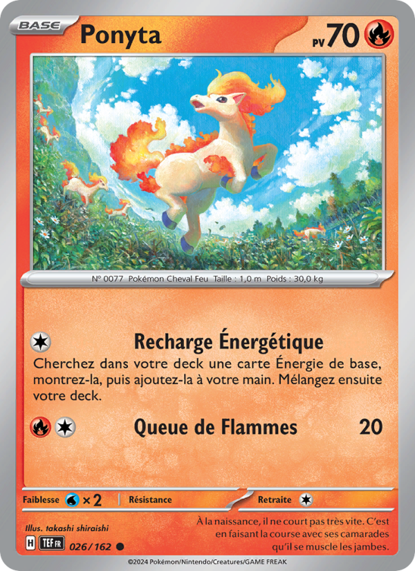 Ponyta 026 — Forces Temporelles (French Pokémon TCG card)