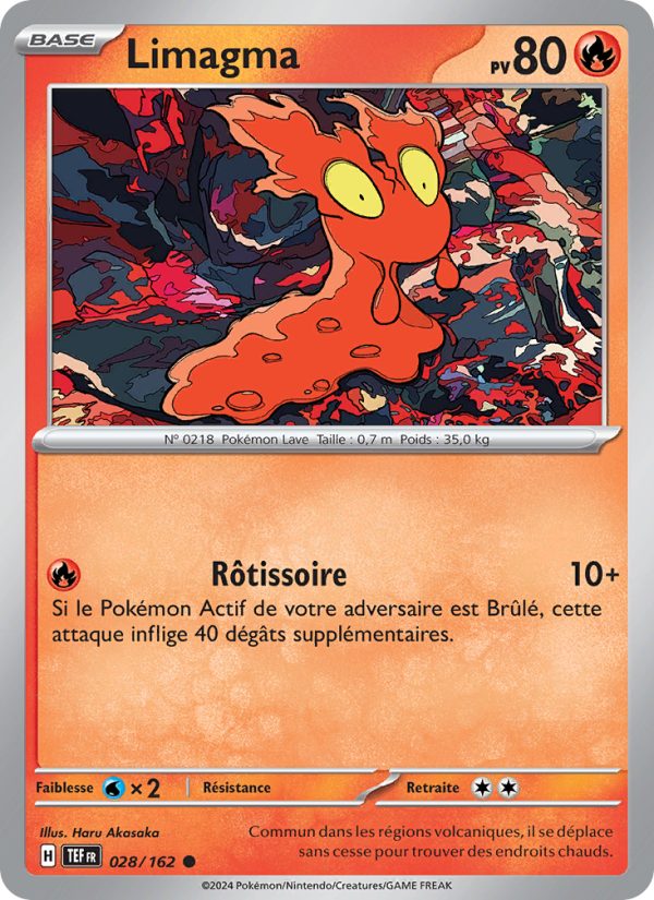 Limagma 028 — Forces Temporelles (French Pokémon TCG card)