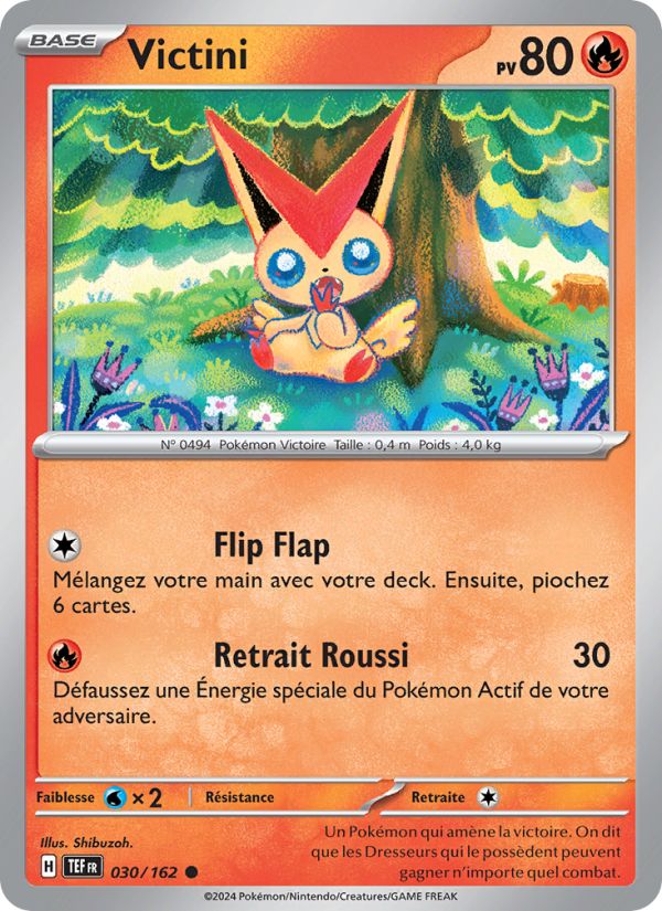 Victini 030 — Forces Temporelles (French Pokémon TCG card)