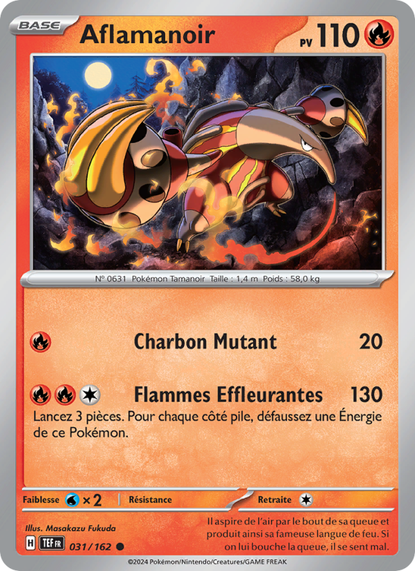 Aflamanoir 031 — Forces Temporelles (French Pokémon TCG card)