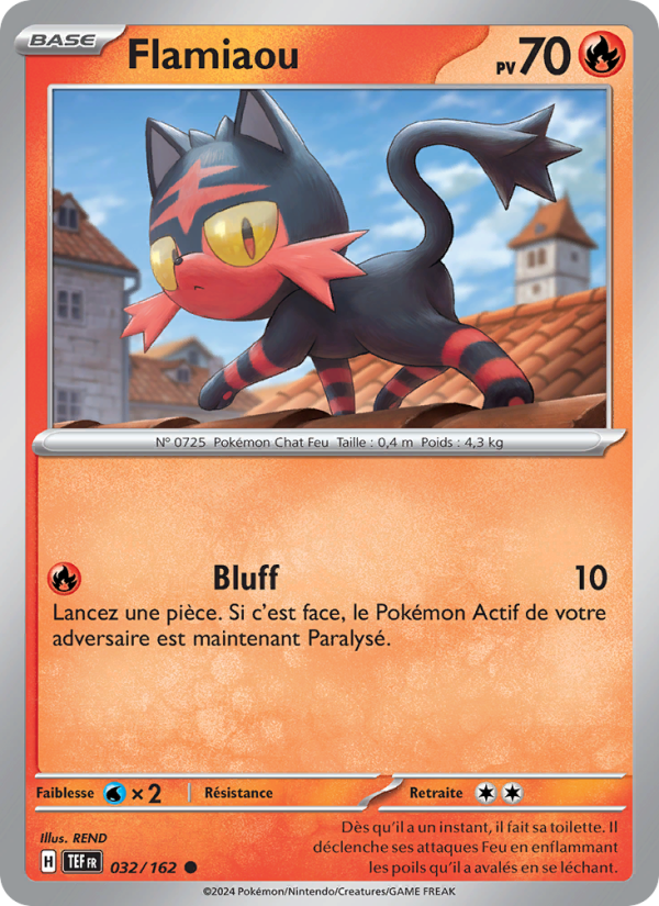 Flamiaou 032 — Forces Temporelles (French Pokémon TCG card)