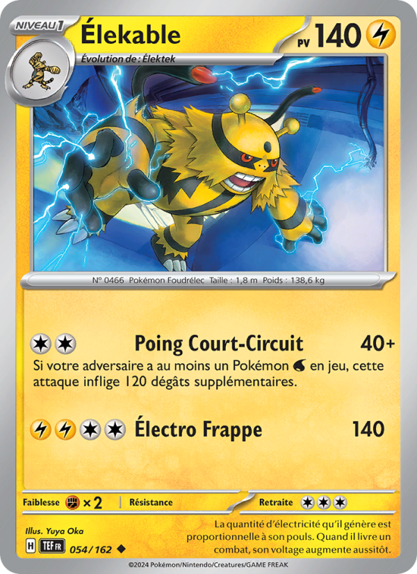 Élekable 054 — Forces Temporelles (French Pokémon TCG card)