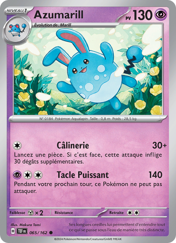 Azumarill 065 — Forces Temporelles (French Pokémon TCG card)