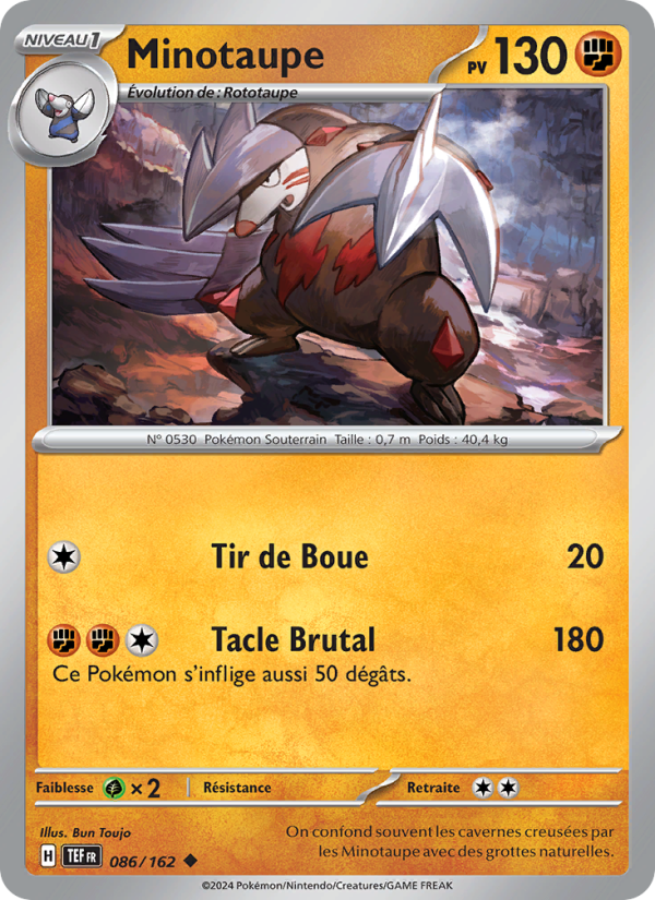 Minotaupe 086 — Forces Temporelles (French Pokémon TCG card)