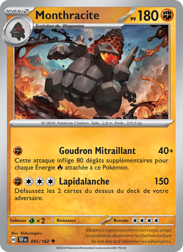 Monthracite 095 — Forces Temporelles (French Pokémon TCG card)