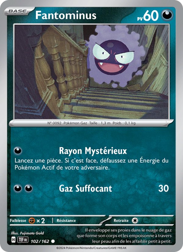 Fantominus 102 — Forces Temporelles (French Pokémon TCG card)