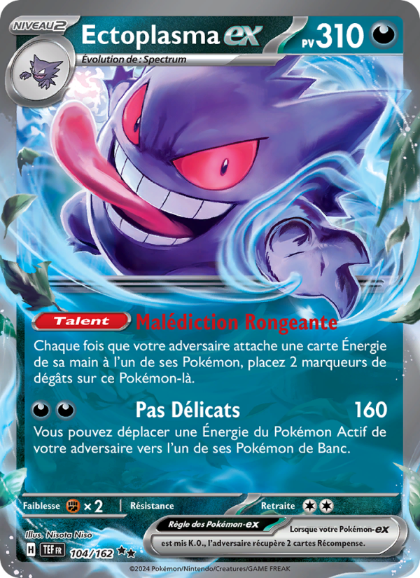 Ectoplasma-ex 104 — Forces Temporelles (French Pokémon TCG card)