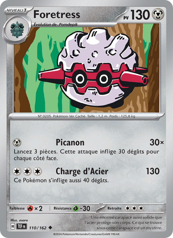 Foretress 110 — Forces Temporelles (French Pokémon TCG card)