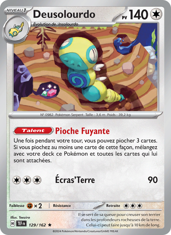 Deusolourdo 129 — Forces Temporelles (French Pokémon TCG card)