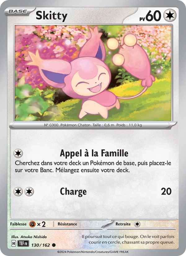 Skitty 130 — Forces Temporelles (French Pokémon TCG card)