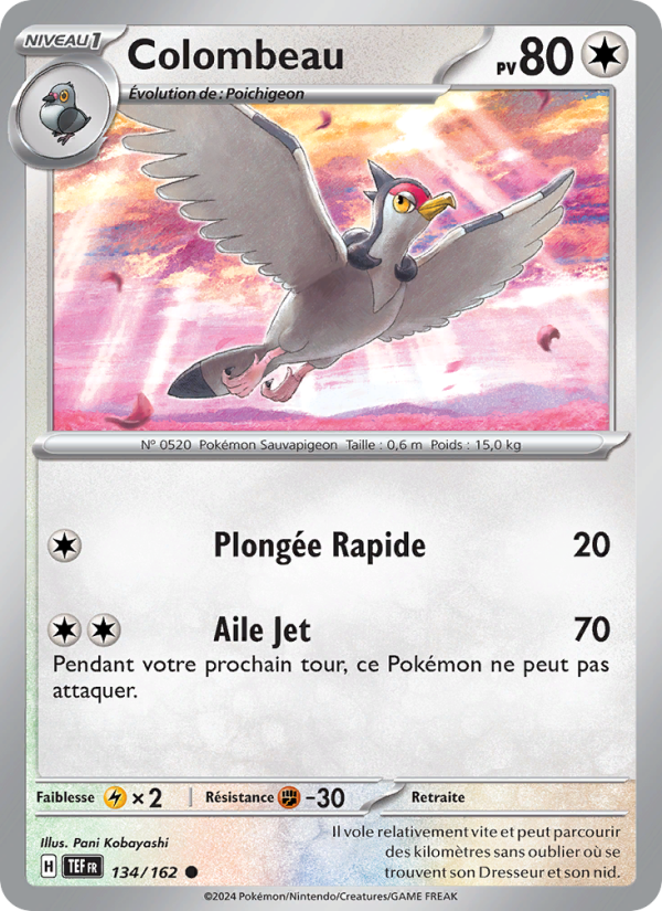 Colombeau 134 — Forces Temporelles (French Pokémon TCG card)