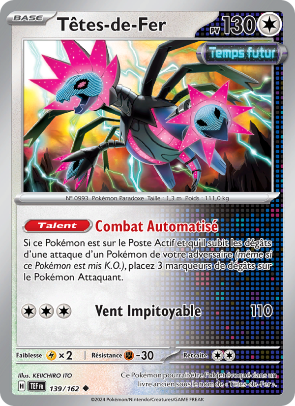 Têtes-de-Fer 139 — Forces Temporelles (French Pokémon TCG card)