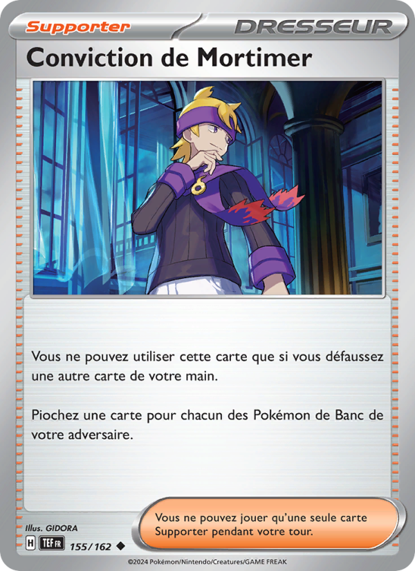Conviction de Mortimer 155 — Forces Temporelles (French Pokémon TCG card)