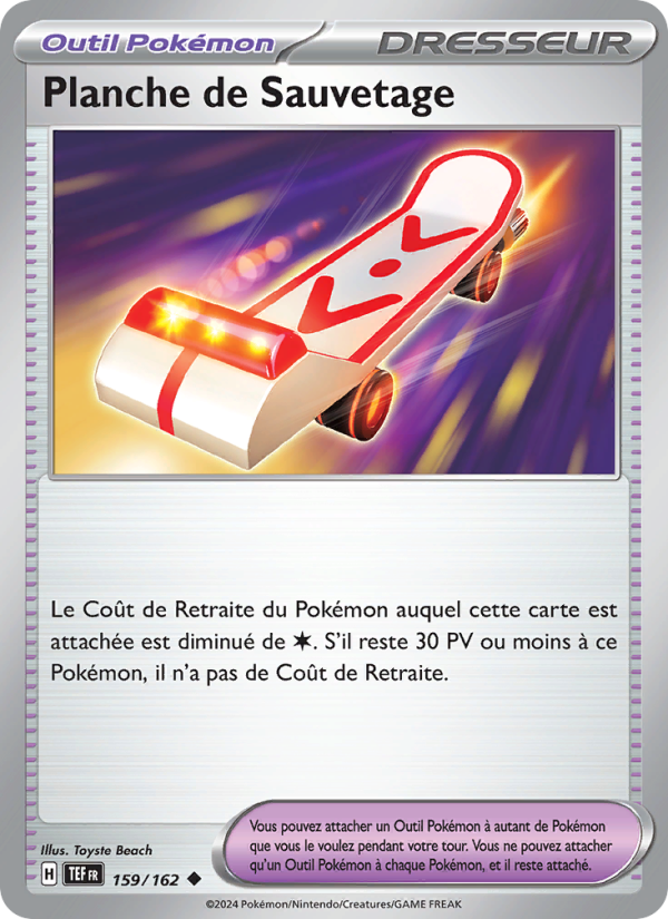 Planche de Sauvetage 159 — Forces Temporelles (French Pokémon TCG card)