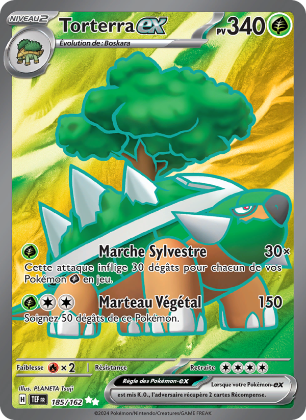 Torterra-ex 185 — Forces Temporelles (French Pokémon TCG card)
