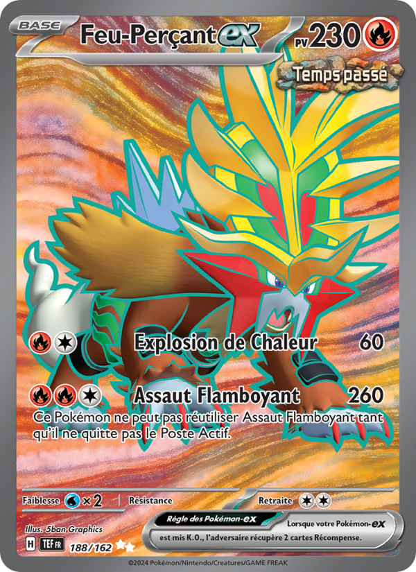 Feu-Perçant-ex 188 — Forces Temporelles (French Pokémon TCG card)