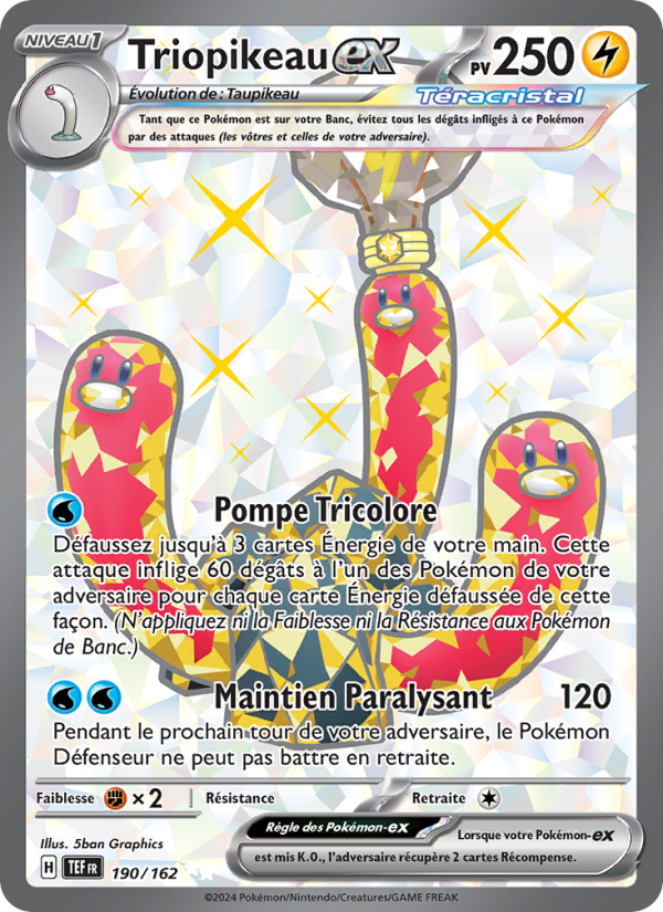Triopikeau-ex 190 — Forces Temporelles (French Pokémon TCG card)