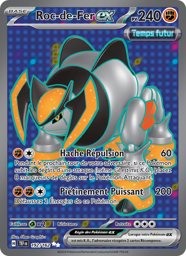Roc-de-Fer-ex 192 — Forces Temporelles (French Pokémon TCG card)