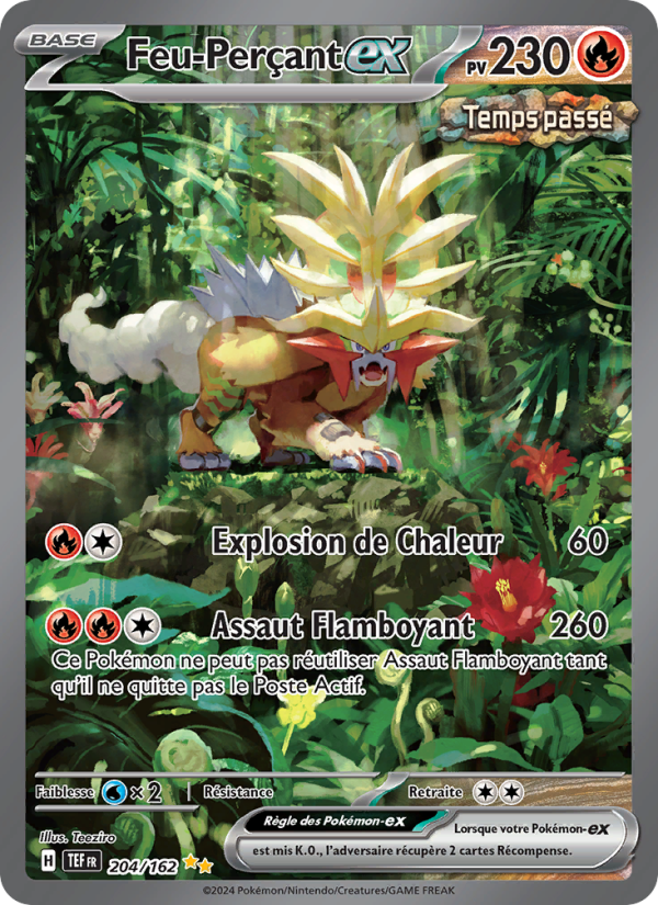 Feu-Perçant-ex 204 — Forces Temporelles (French Pokémon TCG card)