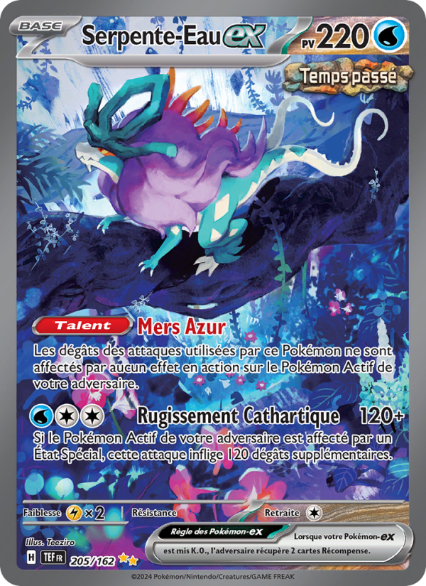 Serpente-Eau-ex 205 — Forces Temporelles (French Pokémon TCG card)