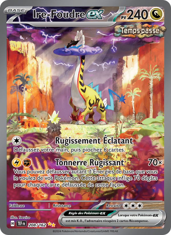 Ire-Foudre-ex 208 — Forces Temporelles (French Pokémon TCG card)