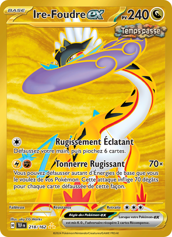 Ire-Foudre-ex 218 — Forces Temporelles (French Pokémon TCG card)