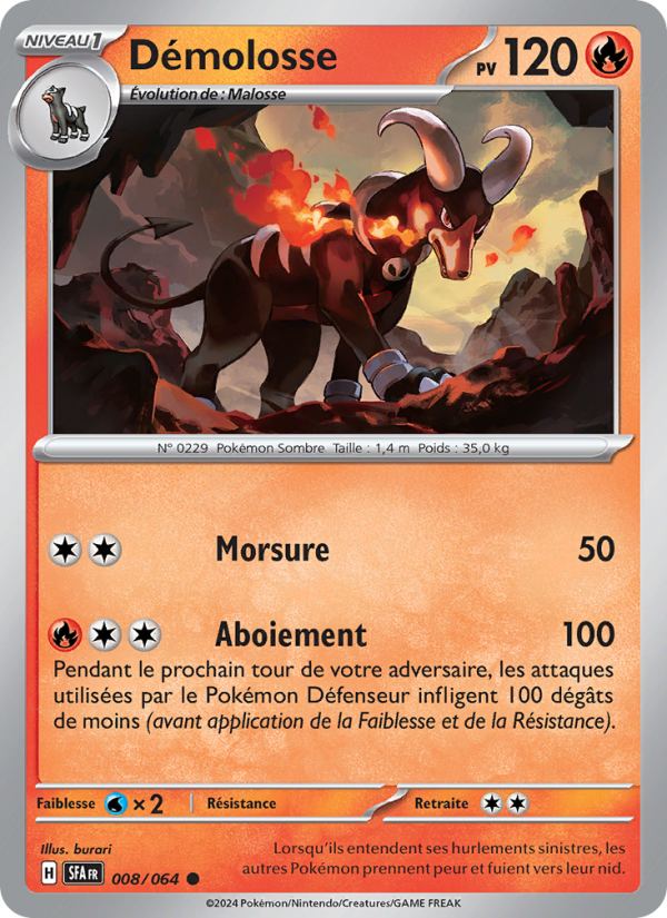 Démolosse 008 — Fable Nébuleuse (French Pokémon TCG card)