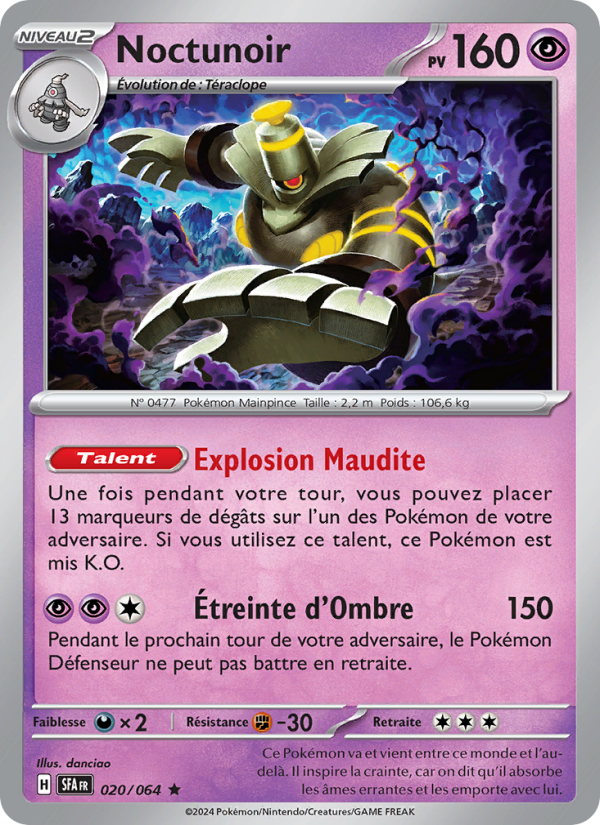 Noctunoir 020 — Fable Nébuleuse (French Pokémon TCG card)