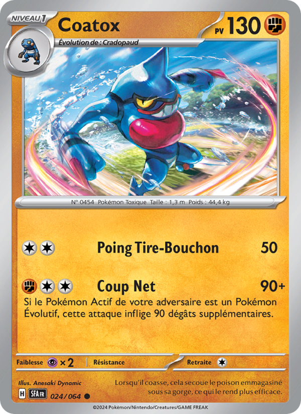 Coatox 024 — Fable Nébuleuse (French Pokémon TCG card)