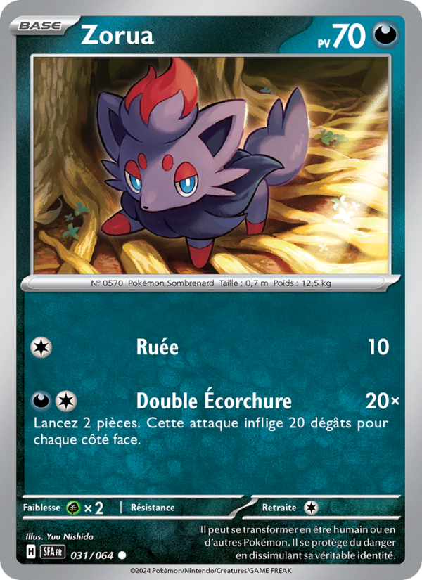 Zorua 031 — Fable Nébuleuse (French Pokémon TCG card)