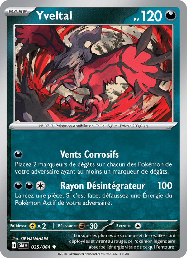 Yveltal 035 — Fable Nébuleuse (French Pokémon TCG card)