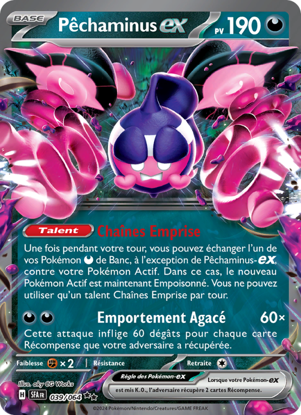Pêchaminus-ex 039 — Fable Nébuleuse (French Pokémon TCG card)