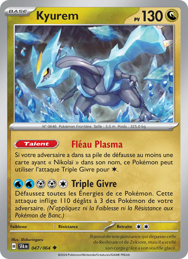 Kyurem 047 — Fable Nébuleuse (French Pokémon TCG card)