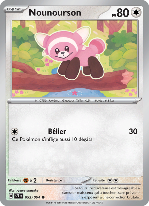 Nounourson 052 — Fable Nébuleuse (French Pokémon TCG card)
